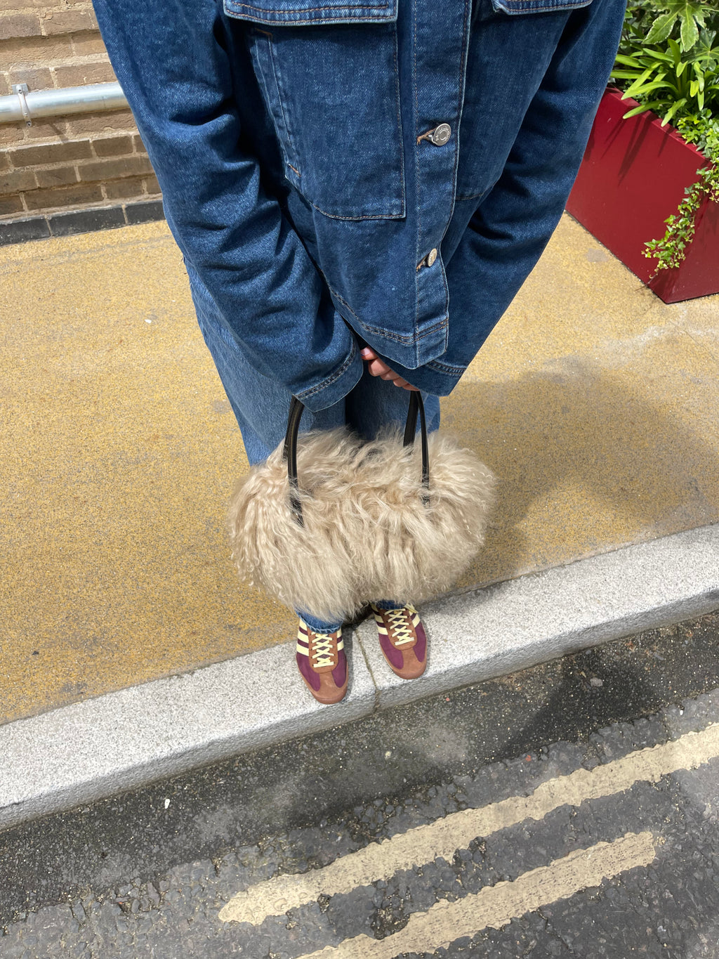 Mongolian Bowler Bag (Cream)