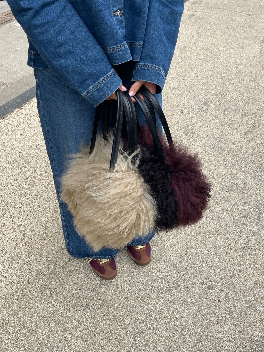 Mongolian Bowler Bag (Cream)