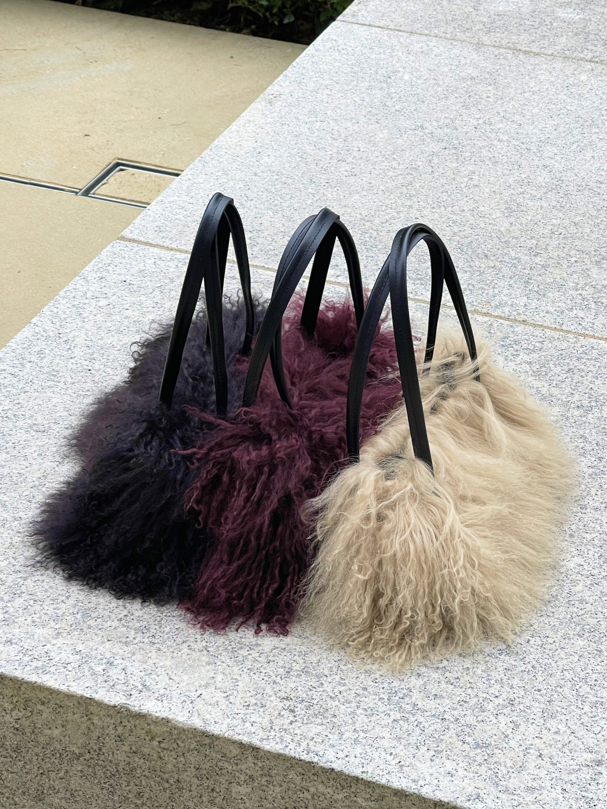 Mongolian Bowler Bag (Cream)