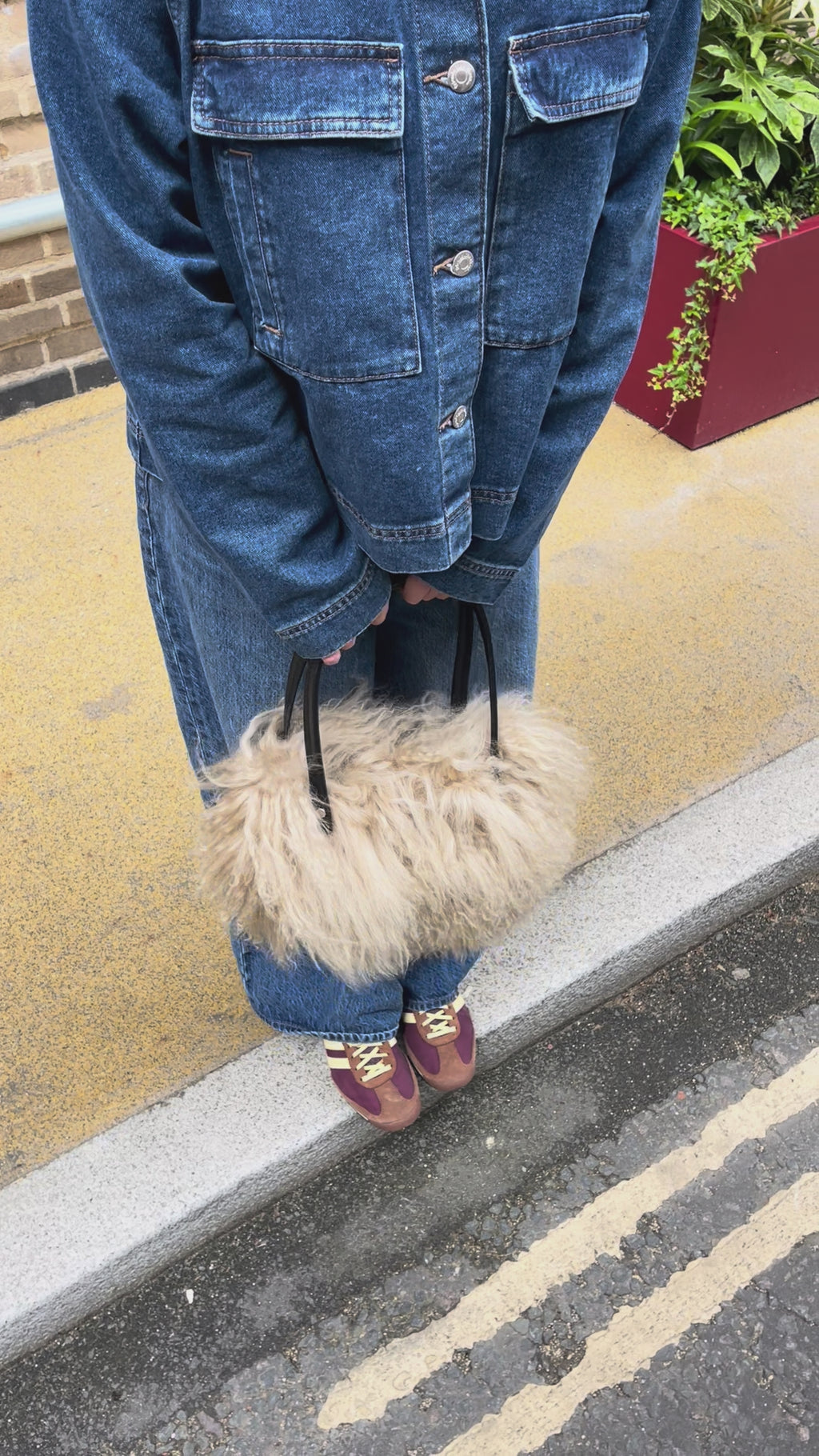 Mongolian Bowler Bag (Cream)