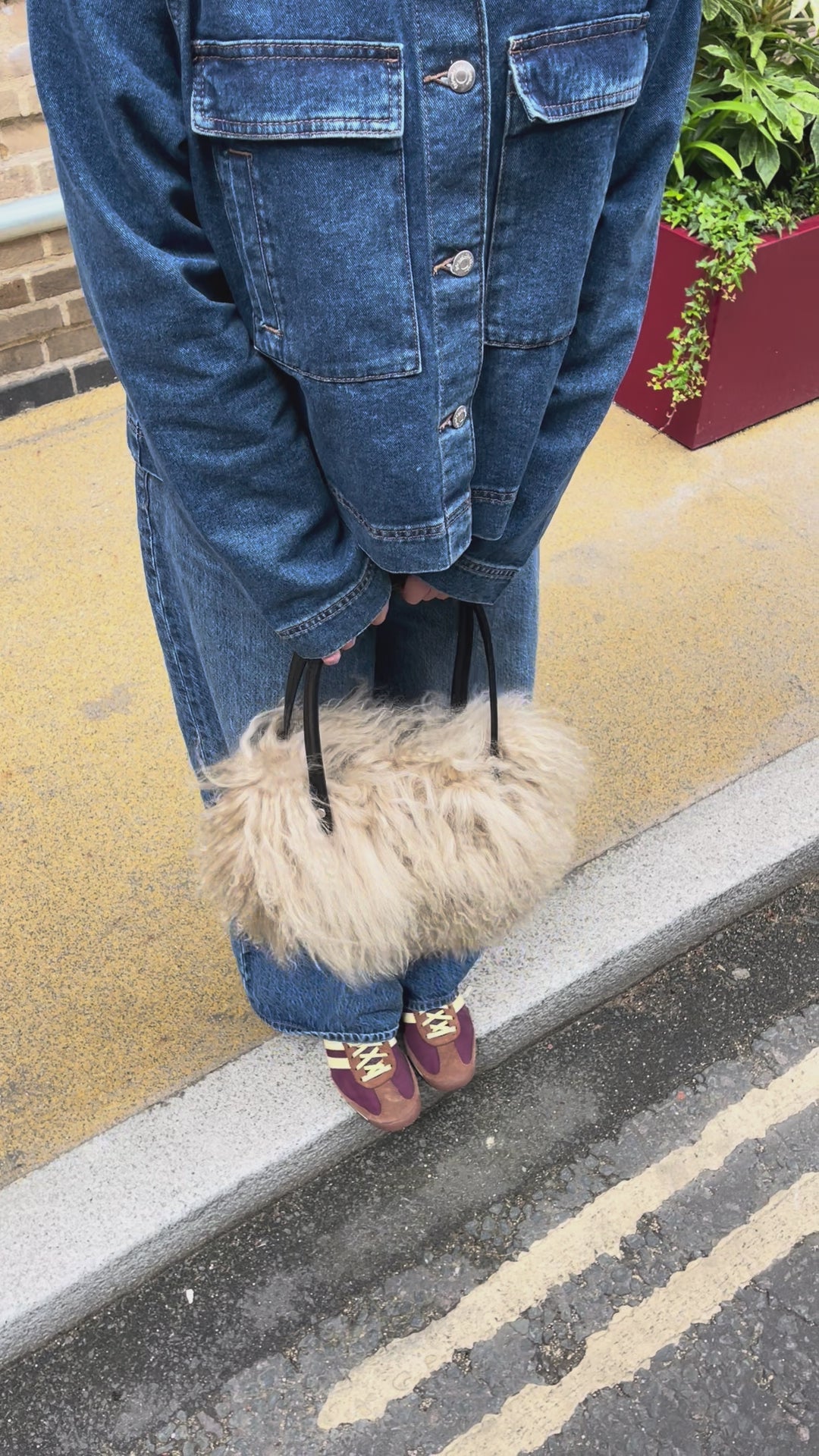 Mongolian Bowler Bag (Cream)